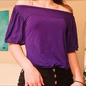 SUPER SOFT // cozy / simple vibrant violet blouse